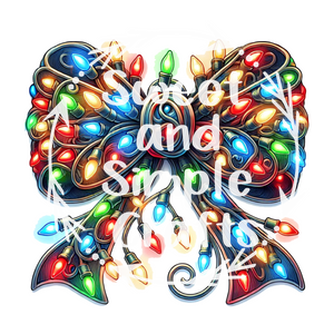 Christmas Lights Bow T-shirt