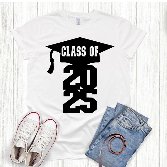 Class of 2025 with cap Graduation T-shirt