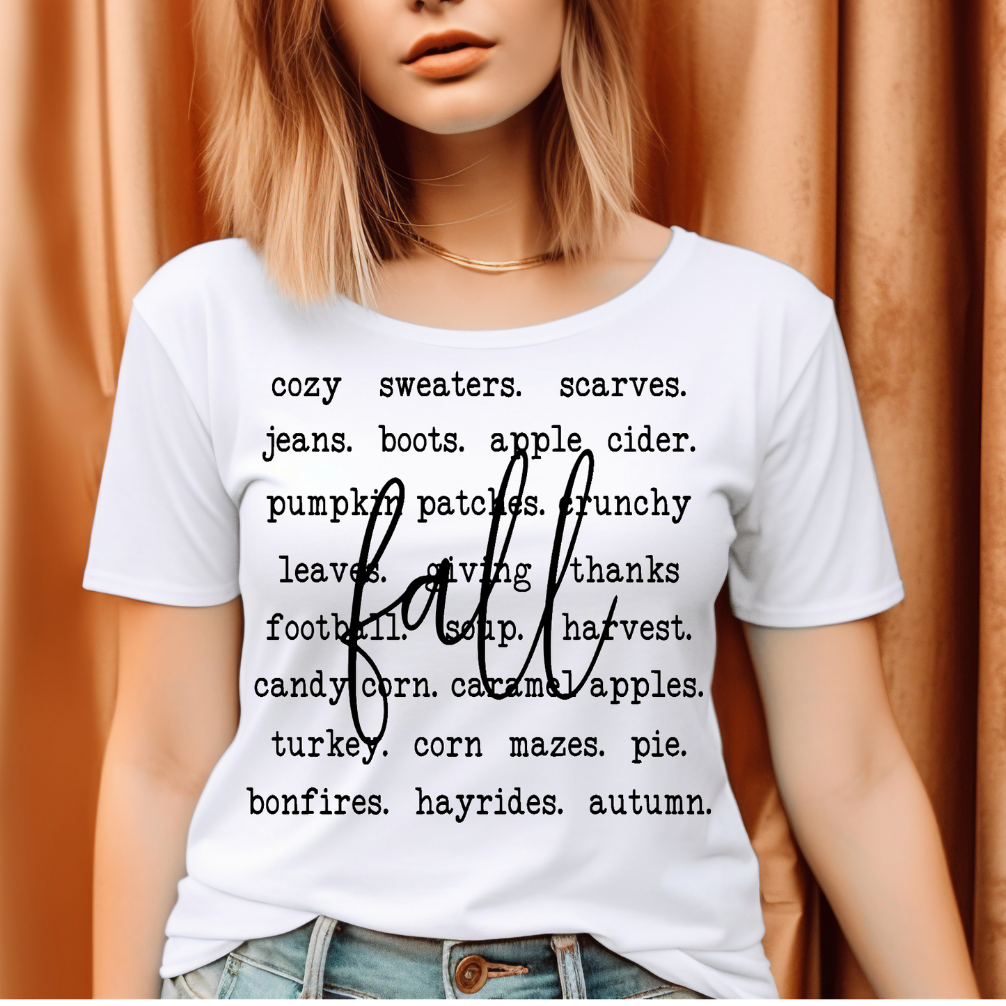 Fall with words T-shirt