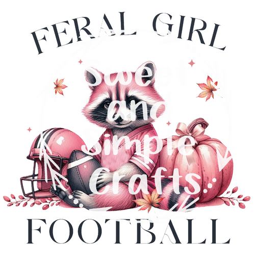 Feral Girl Football DTF Transfer