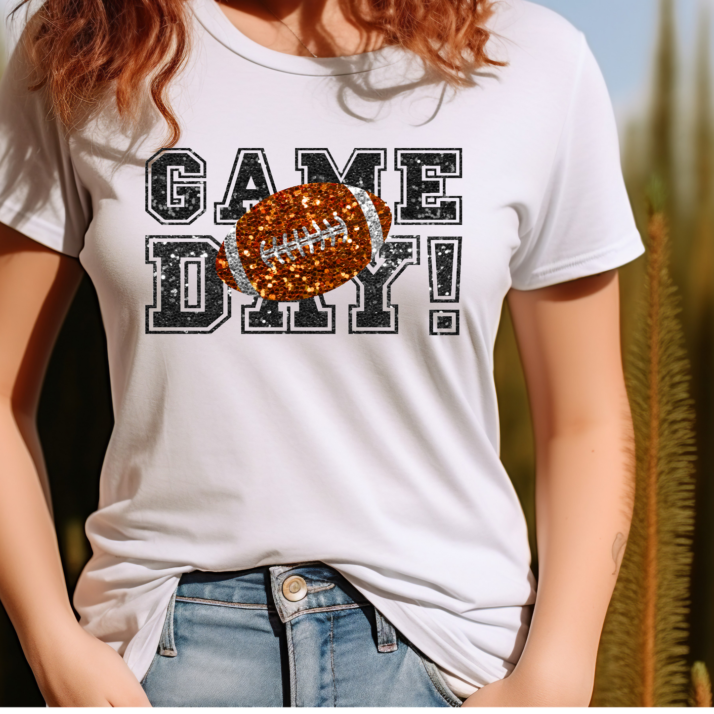 Game Day Faux Glitter DTF Transfer