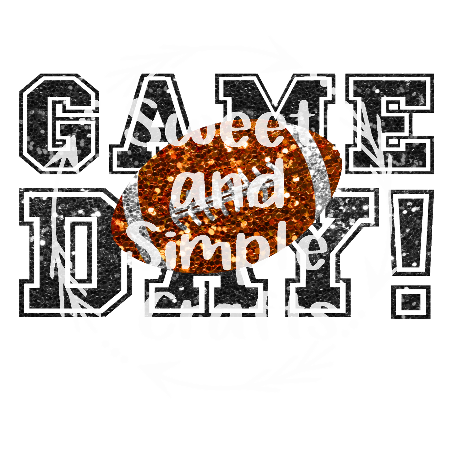 Game day faux glitter T-shirt