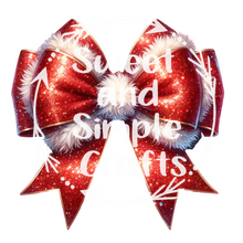 Santa theme bow T-shirt