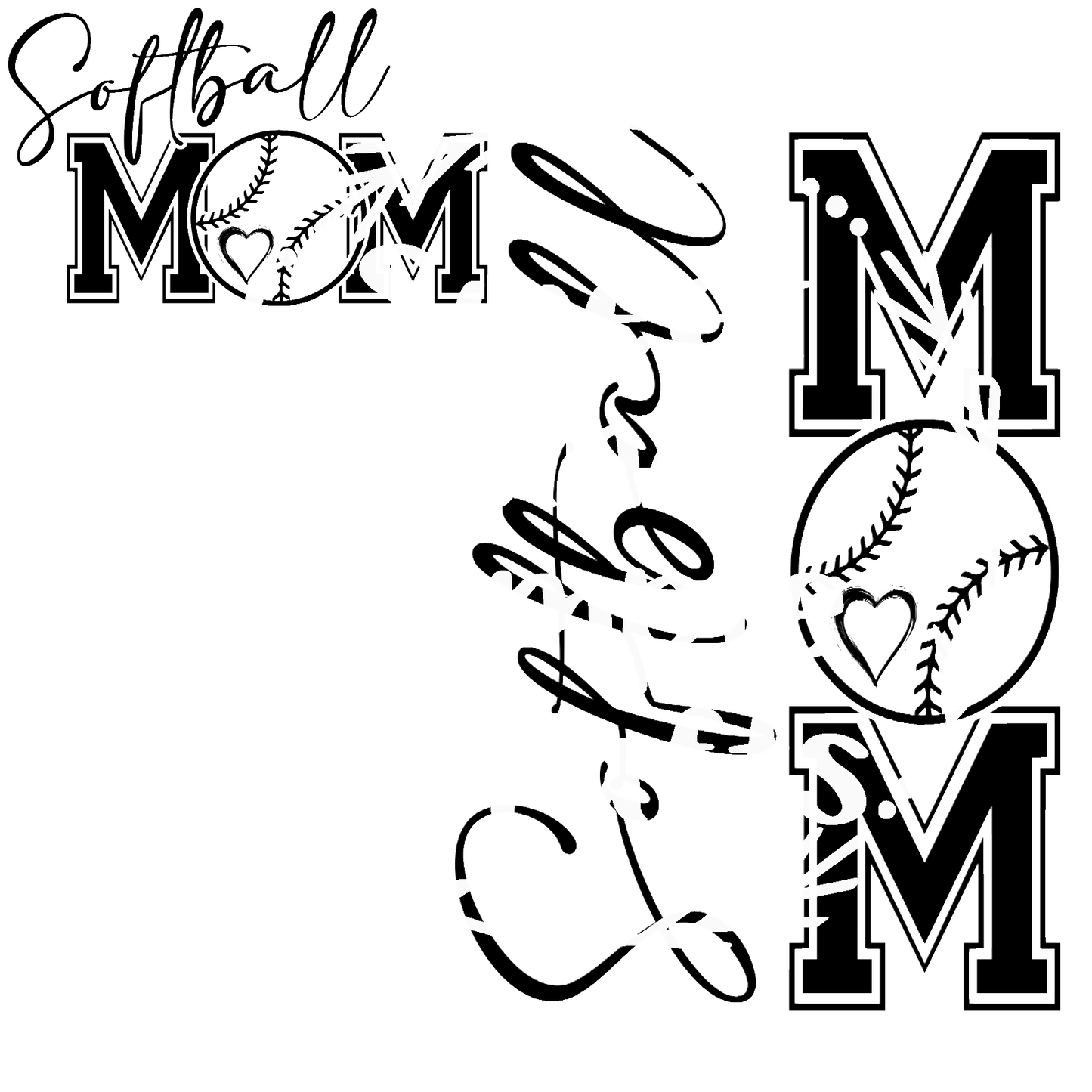 Softball Mom Front and back