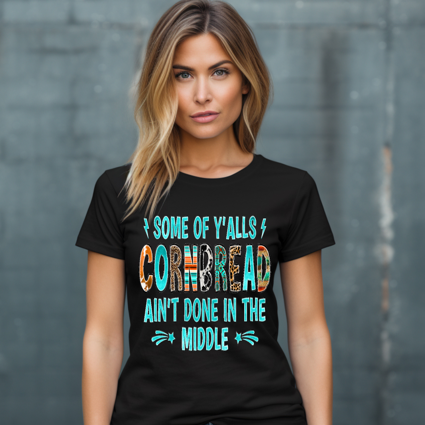 Some of yalls cornbread aint done in the middle Adult Language T-shirt