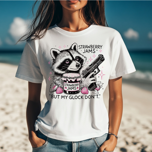 Strawberry jams but my gl$*k don't T-shirt