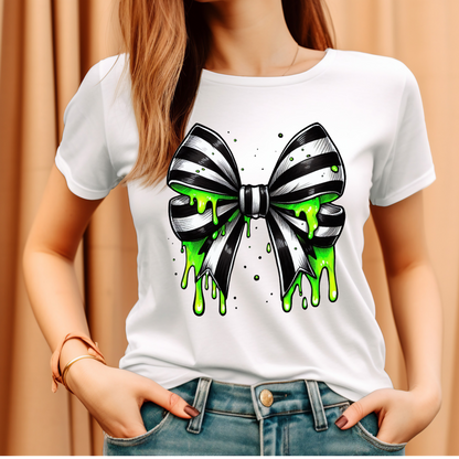 Striped toxic Bow T-shirt