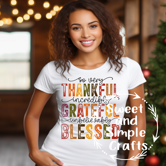 Thankful and Blessed T-shirt