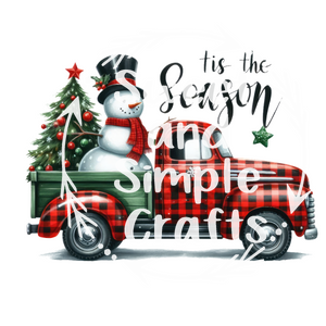 Tis the season truck and snowman T-shirt