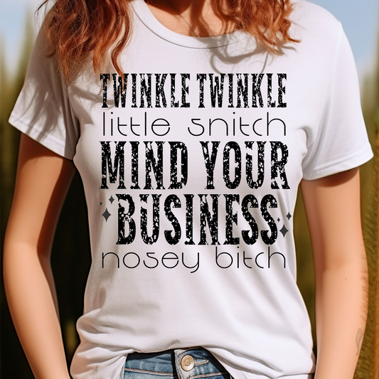 Twinkle Twinkle little snitch Adult Language T-shirt