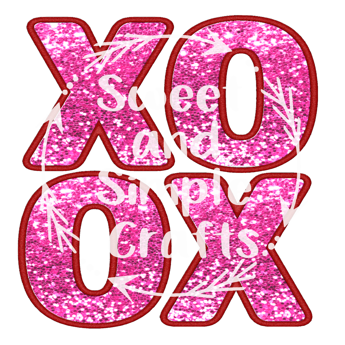 XOXO faux sequin T-shirt