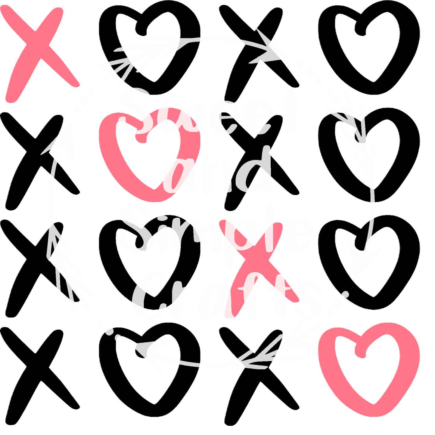 XOXO pink and black T-shirt