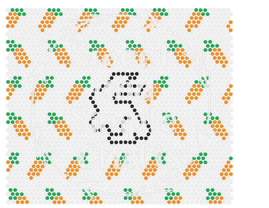 Bunny and carrots rhinestone template ss20